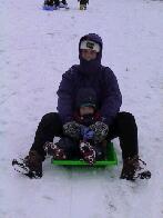 Fun Sleding With Mommy...